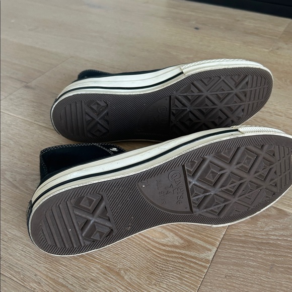 Converse Black and White High-Top Sneakers MENS Size 7.5 Women’s 9.5 - Picture 5 of 10